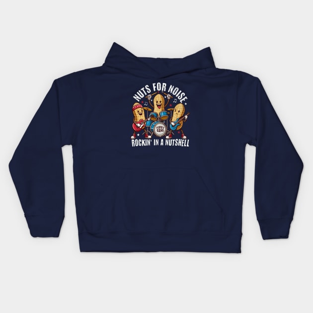 Musical Peanuts - Nuts For Noise Kids Hoodie by BeanStiks